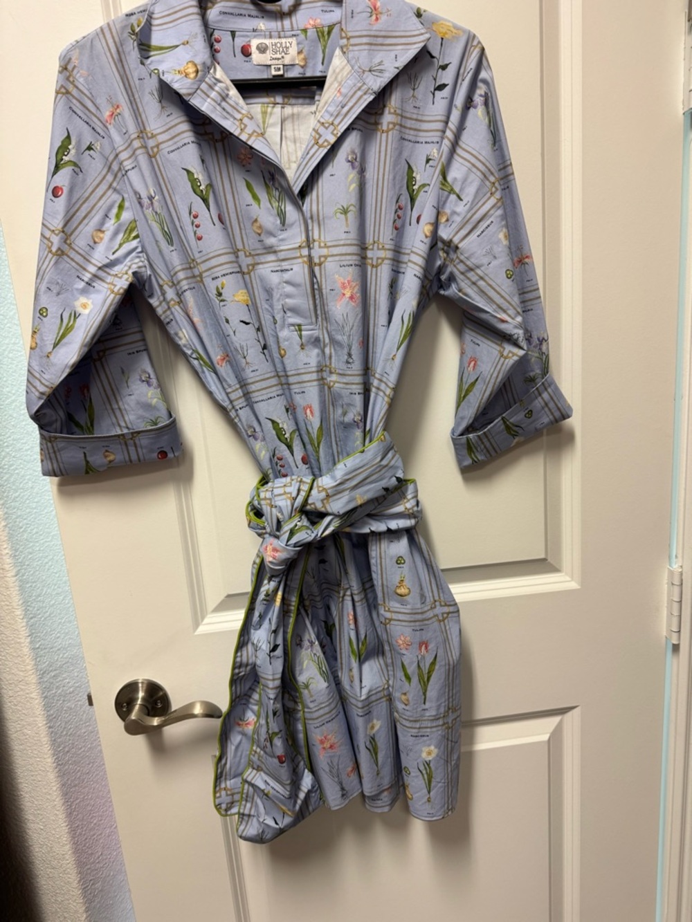 Holly Shae Light Blue Floral Shirt Dress